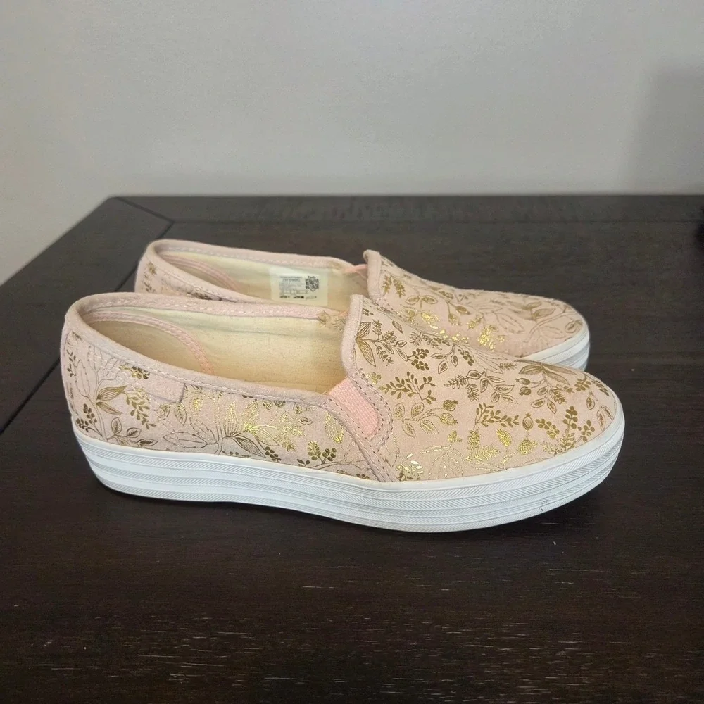 Keds x Rifle Paper Co Triple Decker Floral Platform Slip On Sneakers 8.5